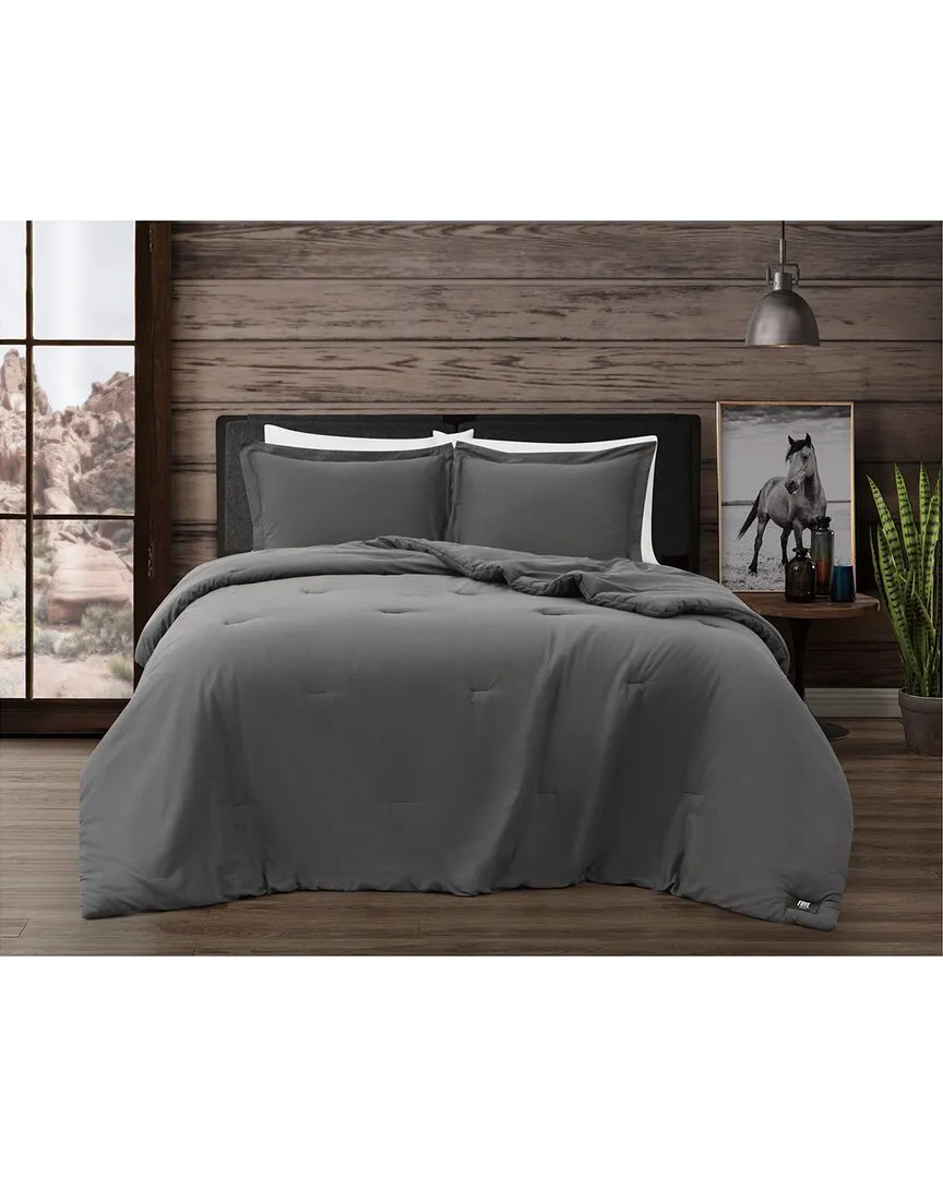 Vintage Washed Cotton Comforter Set - Grey