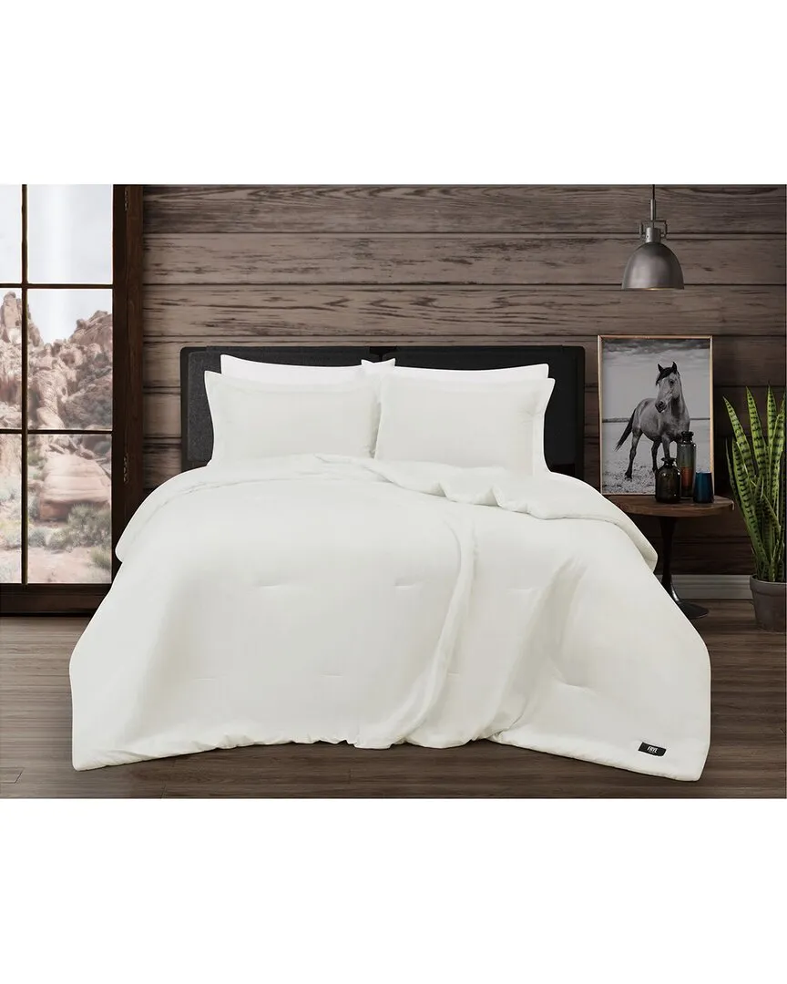 Vintage Washed Cotton Comforter Set - White