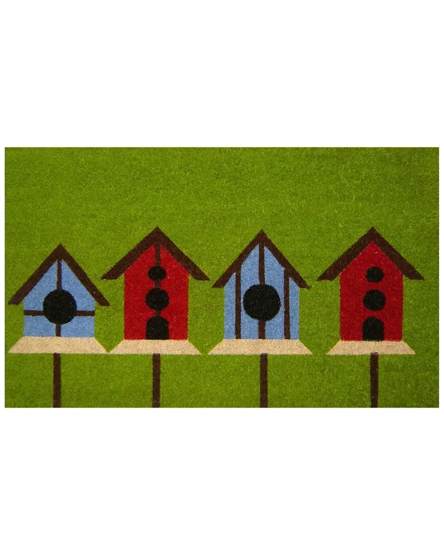 Coir Bird Houses Welcome Mat - Multicolor