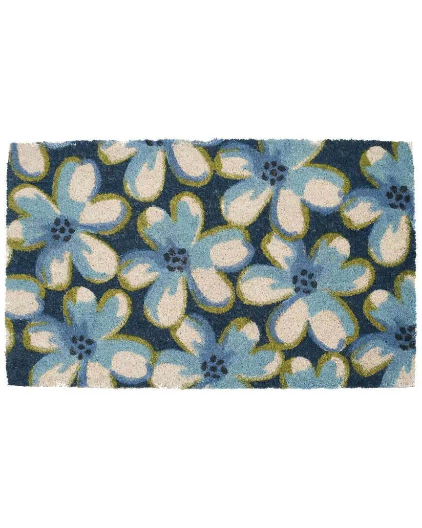 Coir Blue Wild Flowers Welcome Mat - Multicolor image