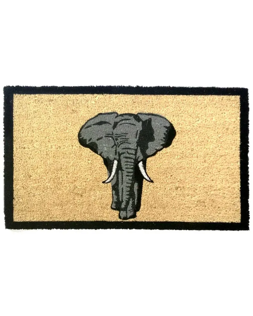 Coir Elephant Welcome Mat - Multicolor
