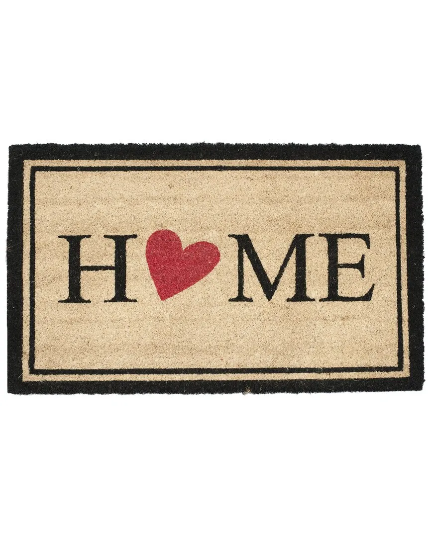 Coir Home Heart Door Mat - Multicolor