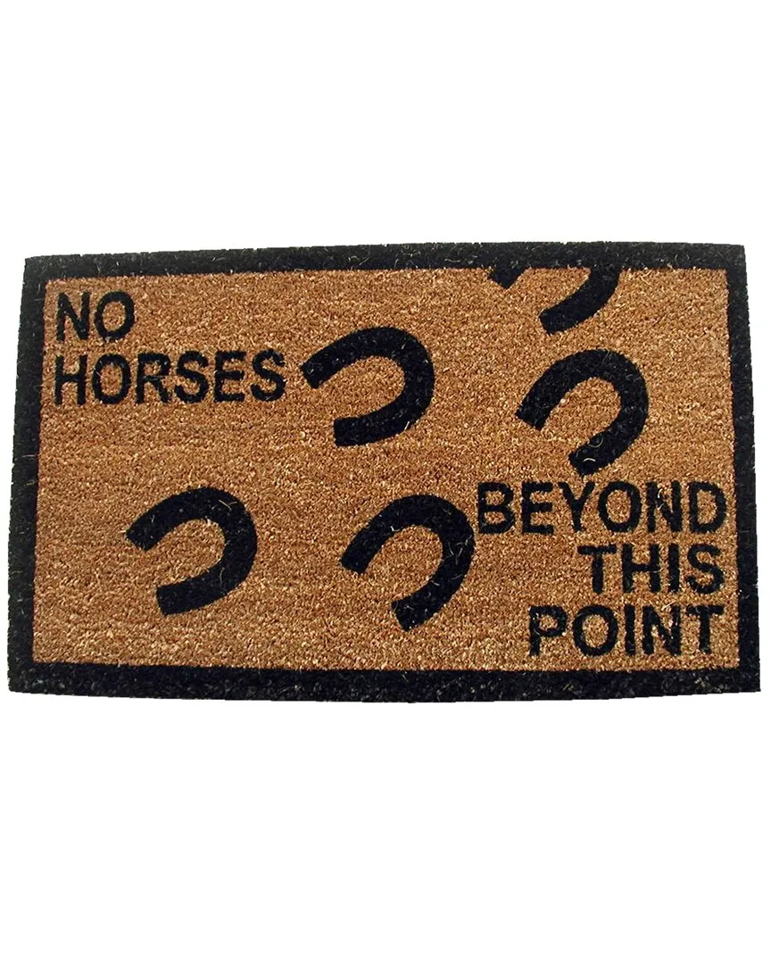Coir No Horses Door Mat - Multicolor