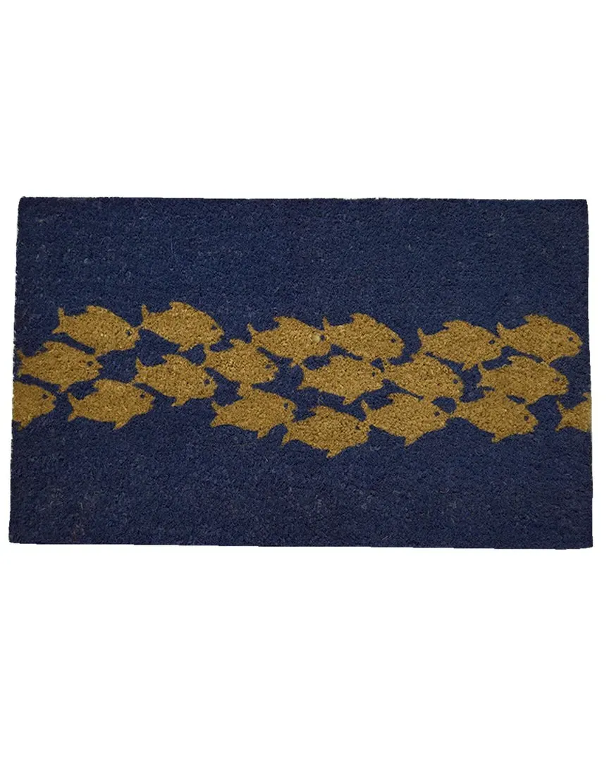 Coir School of Fish Welcome Mat - Multicolor image
