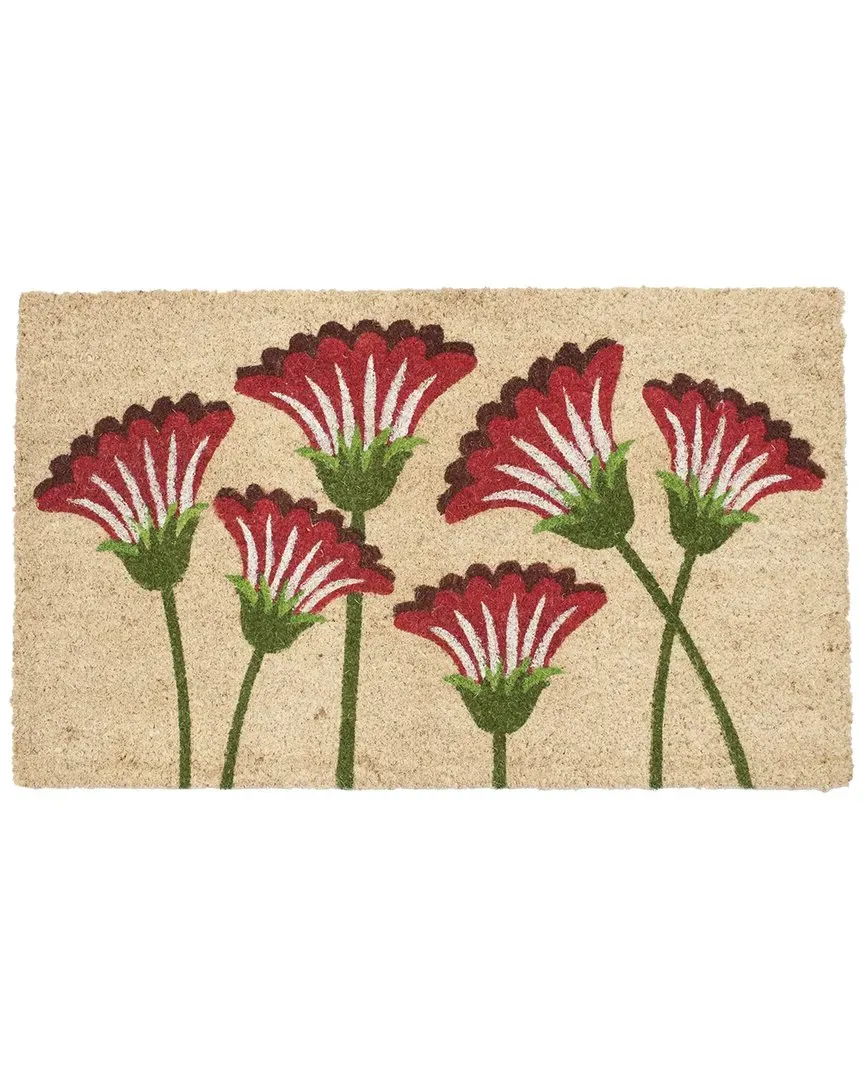 Coir Swinging Flowers Welcome Mat - Multicolor