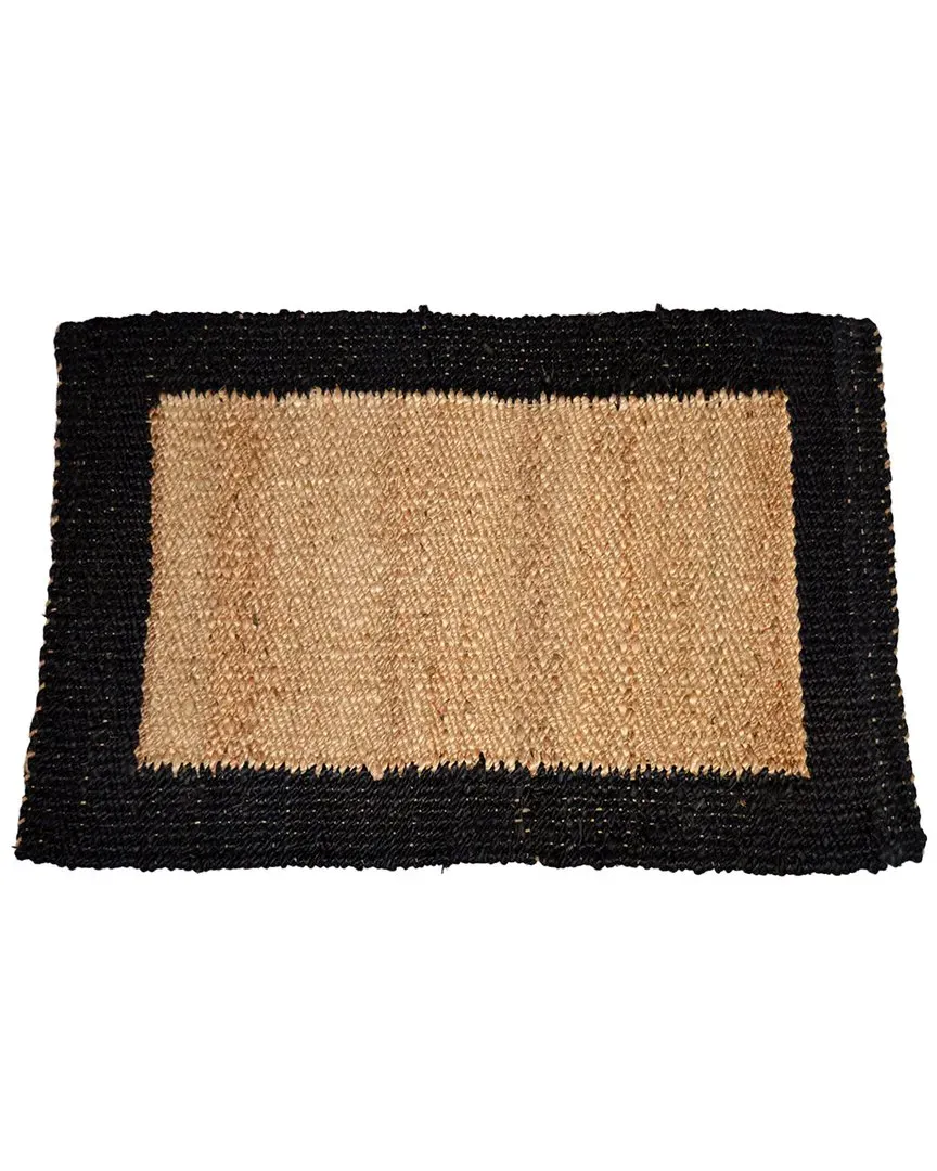 Jute Black Border Rug - Natural, Black