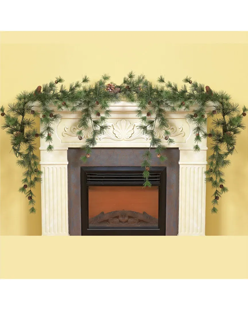6ft Snowy Ming Pine Garland - Green image