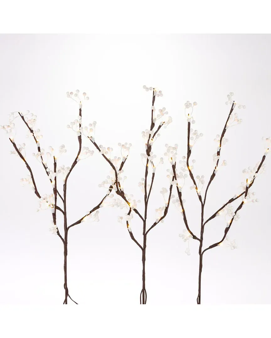 Everlasting Glow Set of 3 LED Branch Lights - Brown image