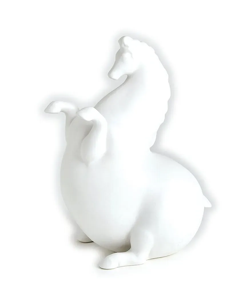 Andalusian Horse Sculpture - White, Ceramic