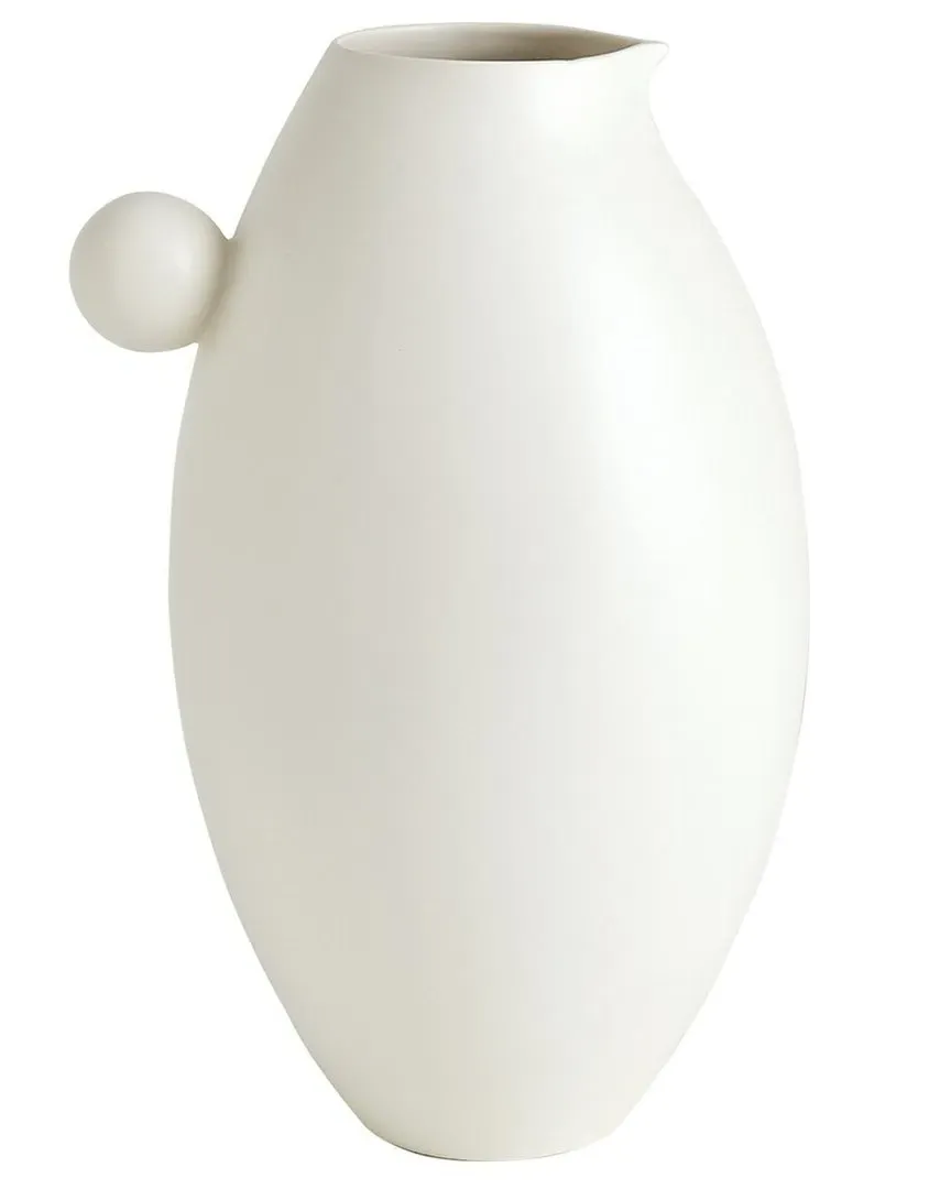 Ball Handled Pitcher - White