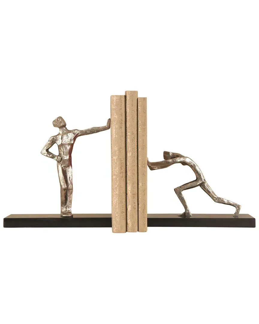 Blockhead Set of 2 Bookends - Nickel image