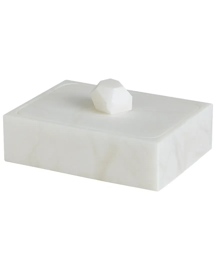 Facet Knob Box - White image