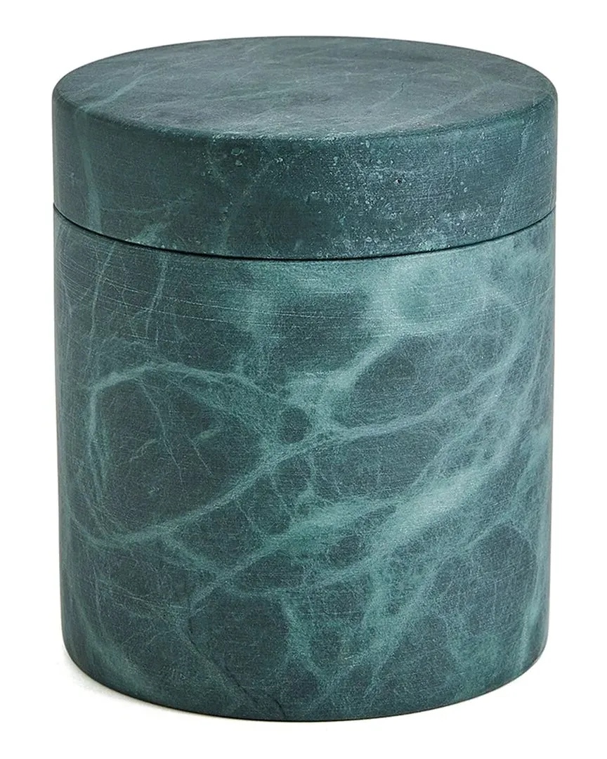 Global Views Medium Cilindro Box - Black, Alabaster image