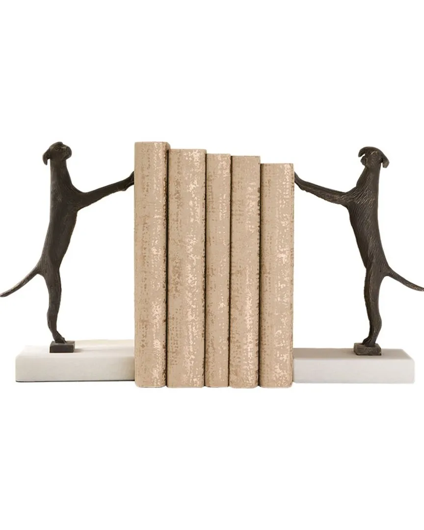 Golden Retriever Bookends - Multicolor, Bronze image