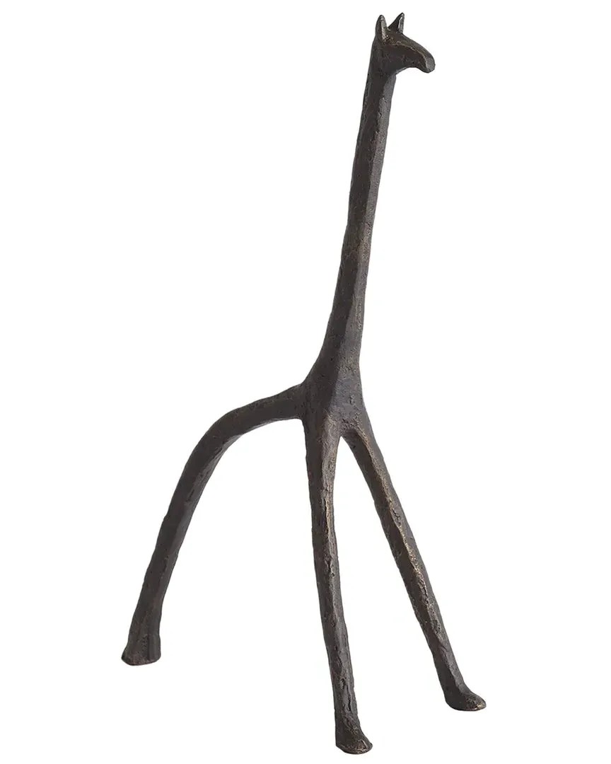 Iron Giraffe Sculpture - Bronze