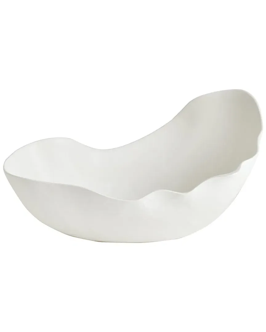 Large Horn Bowl - White, Ceramic image