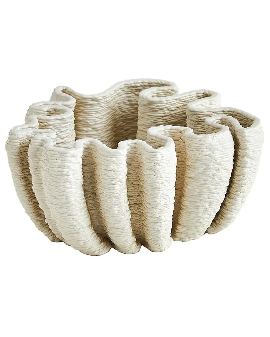 Ripple Printed Bowl - Matte White image