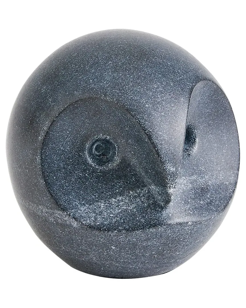 Sitting Owl Decorative Sculpture - Black, Marble image
