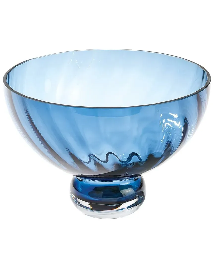Small Ball Footed Bowl - Blue, Art Glass image