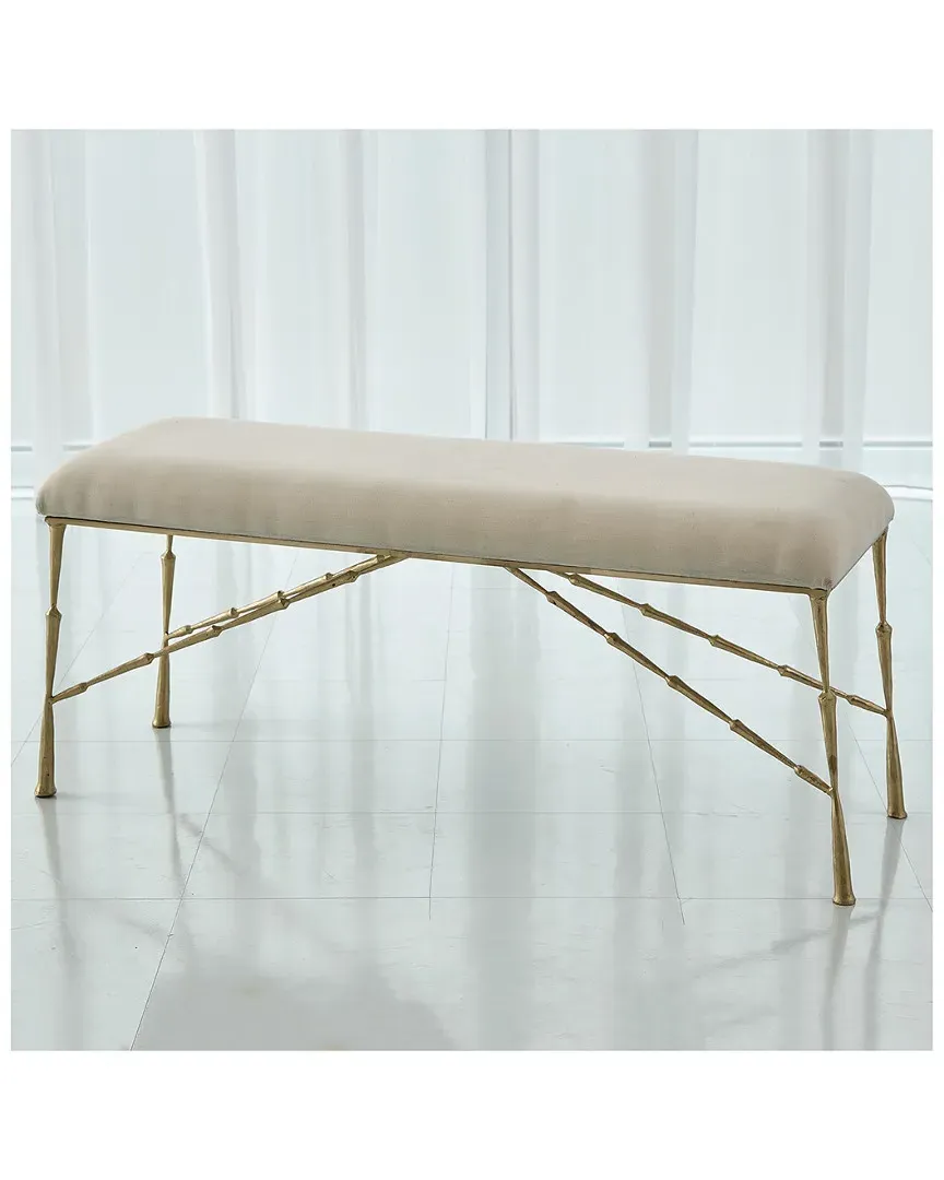 Spike Bench with Cushion - Brass image