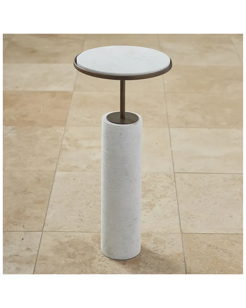 Tall Cored Marble Table - Bronze image