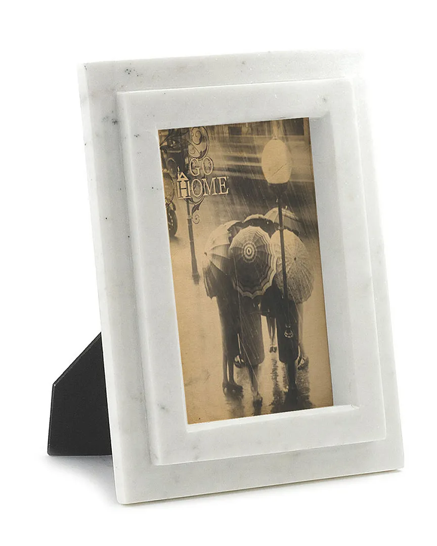 5x7 Marble Photo Frame - White image