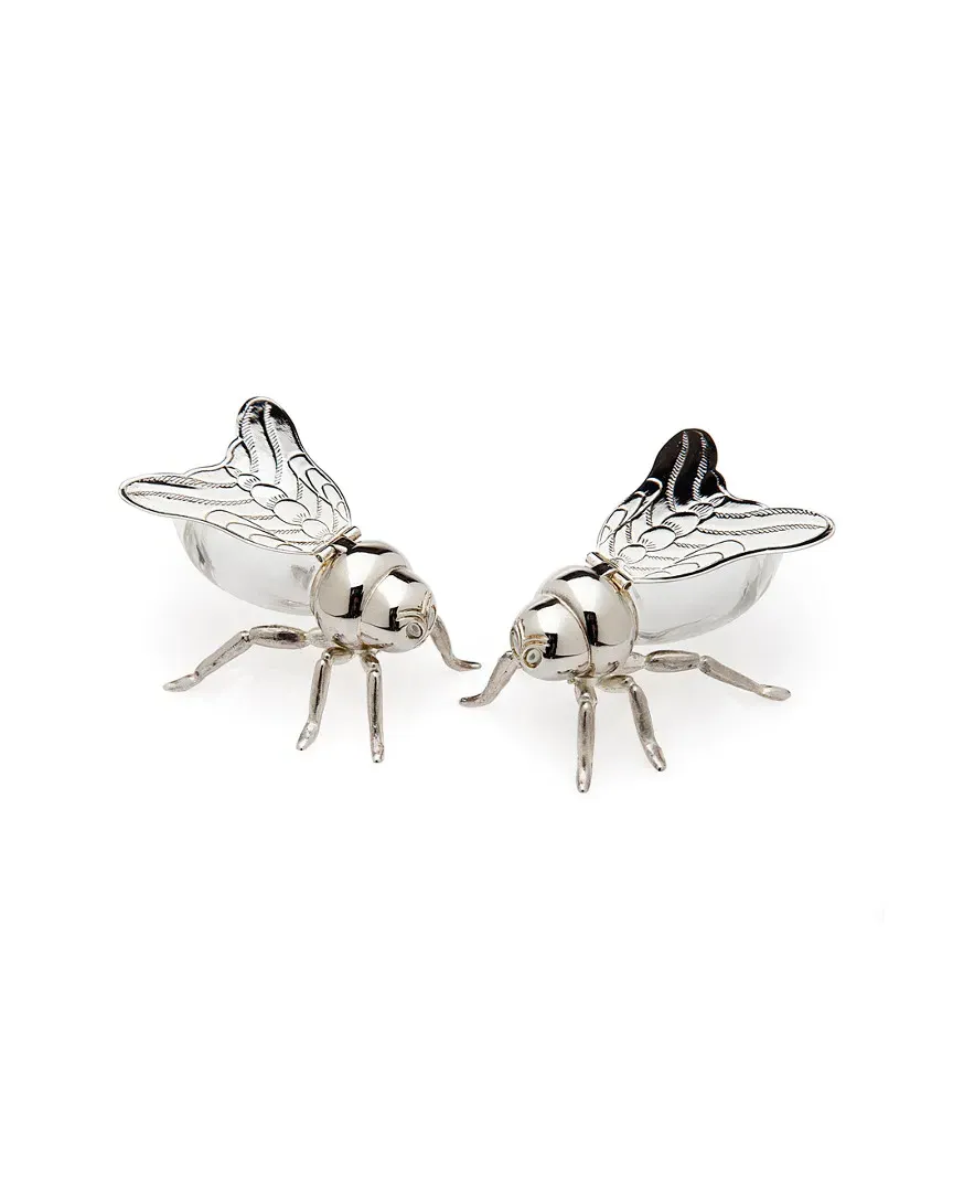 Bee Salt & Pepper Shakers - Silver