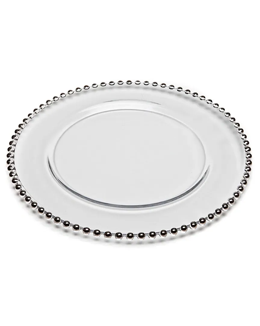 Chesterfield 13in Charger Plate - Platinum, Crystal