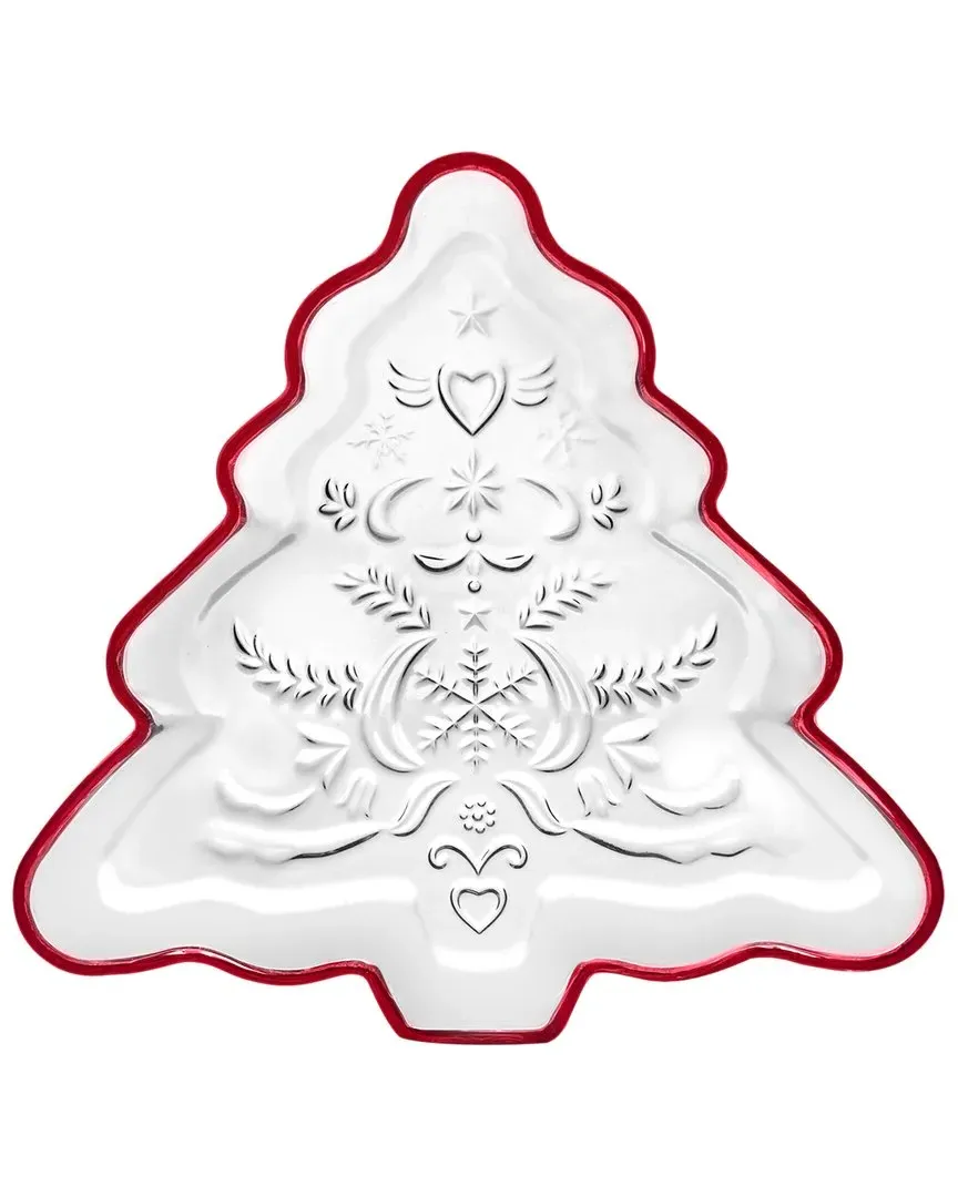 Christmas Tree Serving Tray - Red, Crystal image