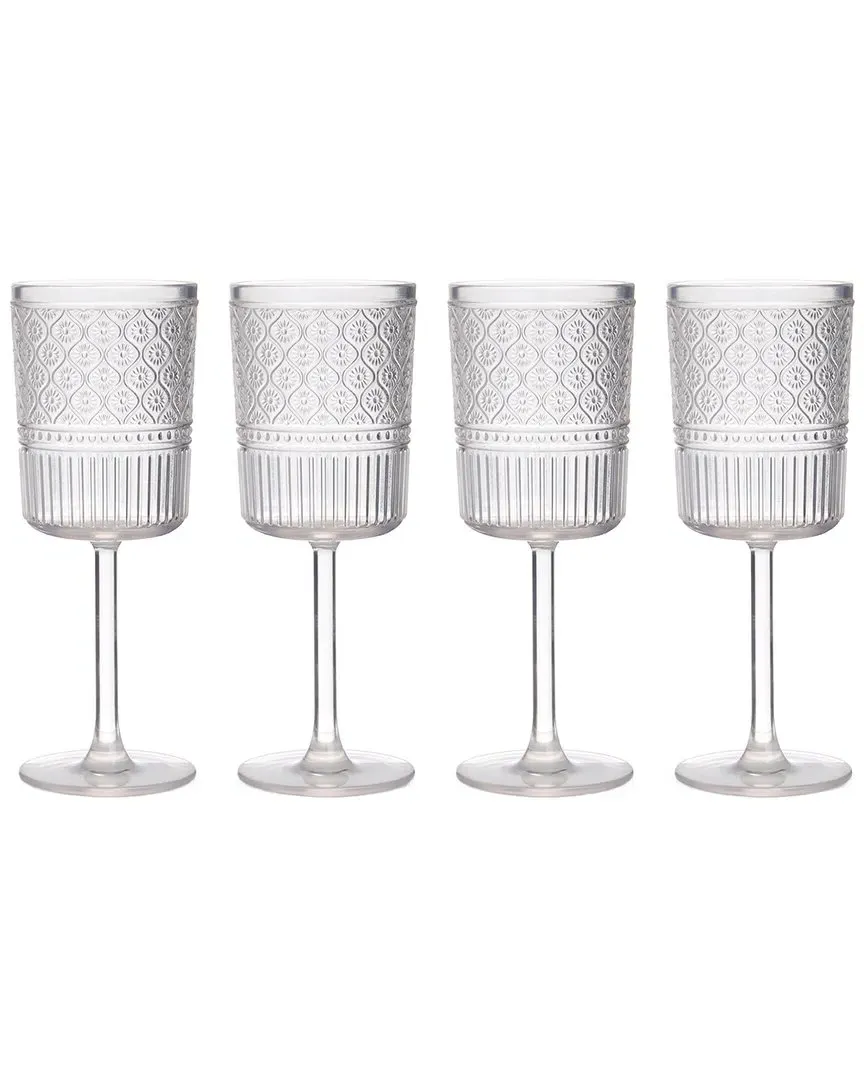 Claro Set of 4 Acrylic Goblets - Clear