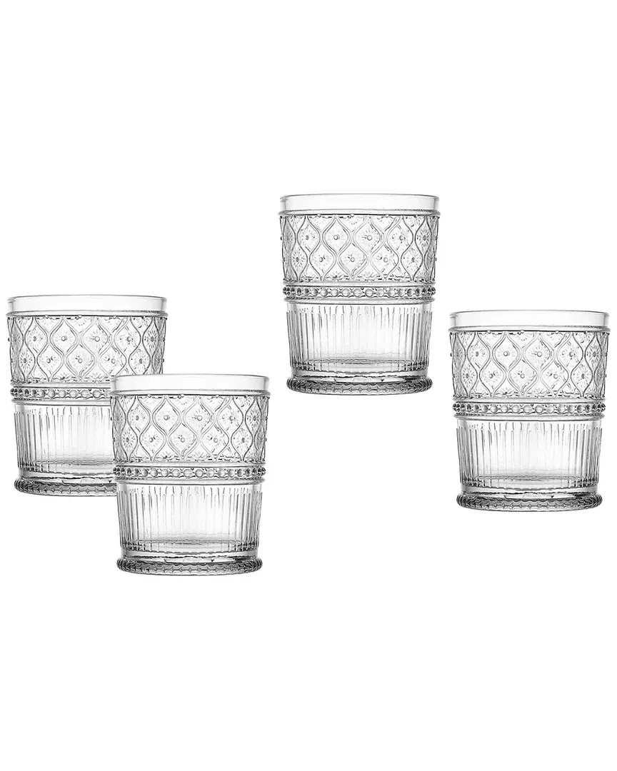 Claro Set of 4 Double Old Fashion Glasses - Clear