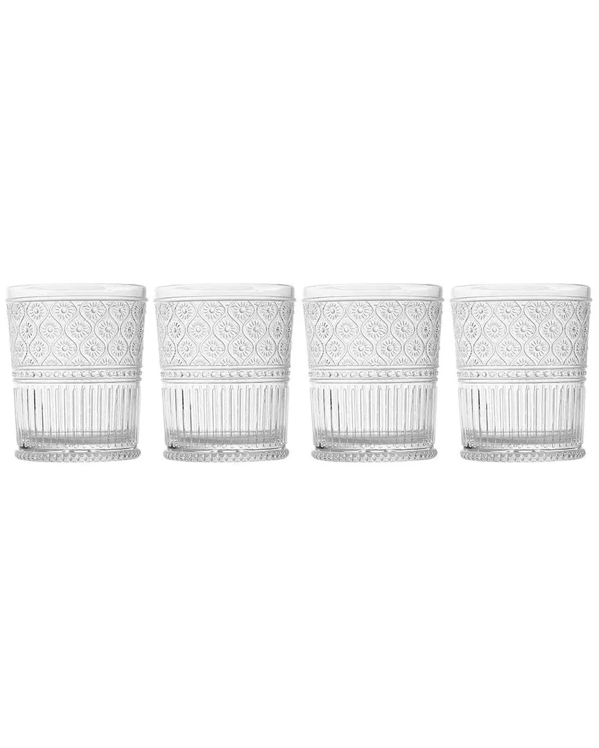 Claro Set of 4 Double Old Fashioned Glasses - Clear, Acrylic image