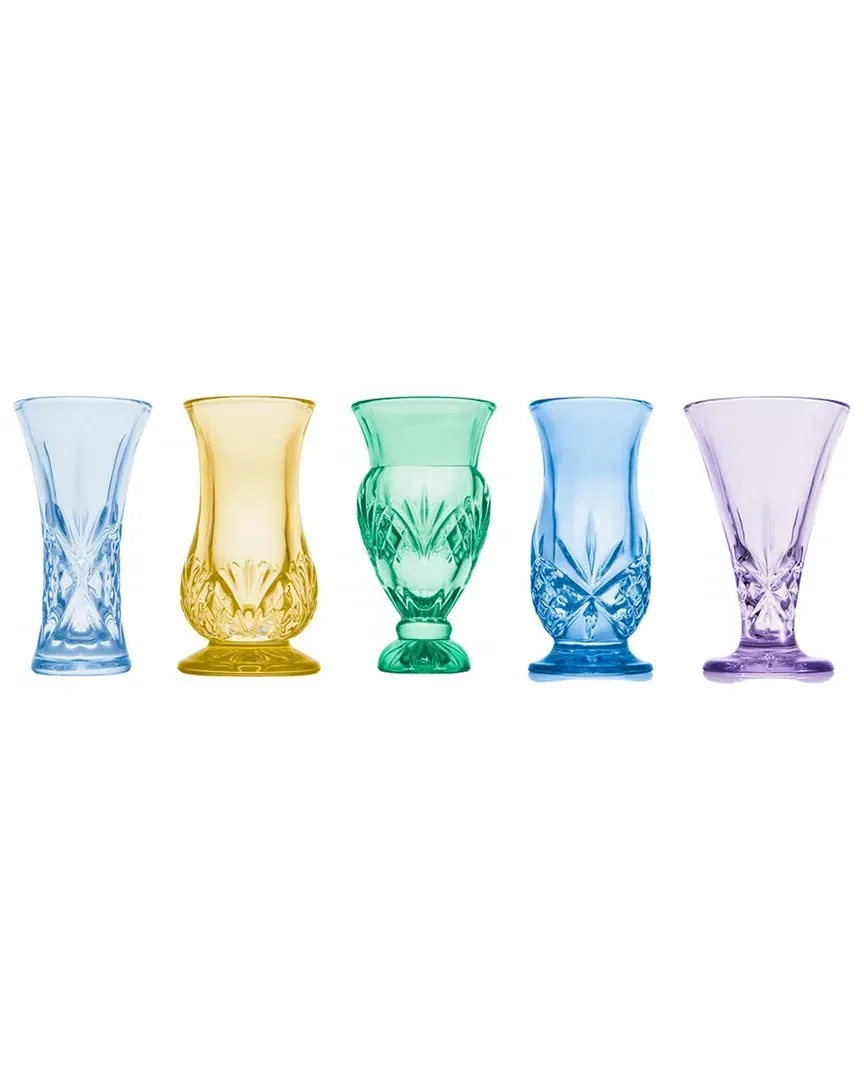 Dublin Crystal 5-Piece Bud Vase Set - Multicolor image