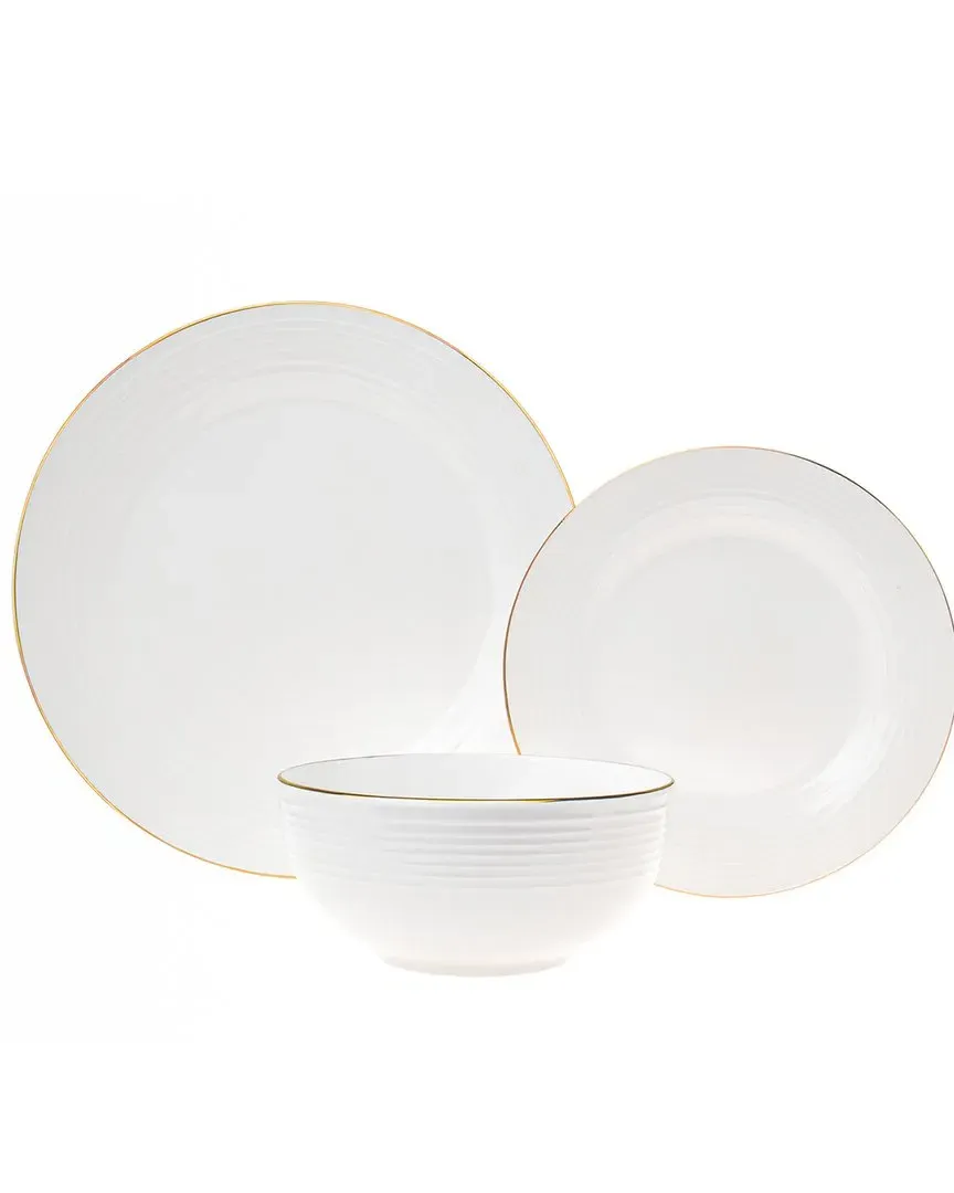 Godinger Saba 18-Piece Dinnerware Set - White, Porcelain image