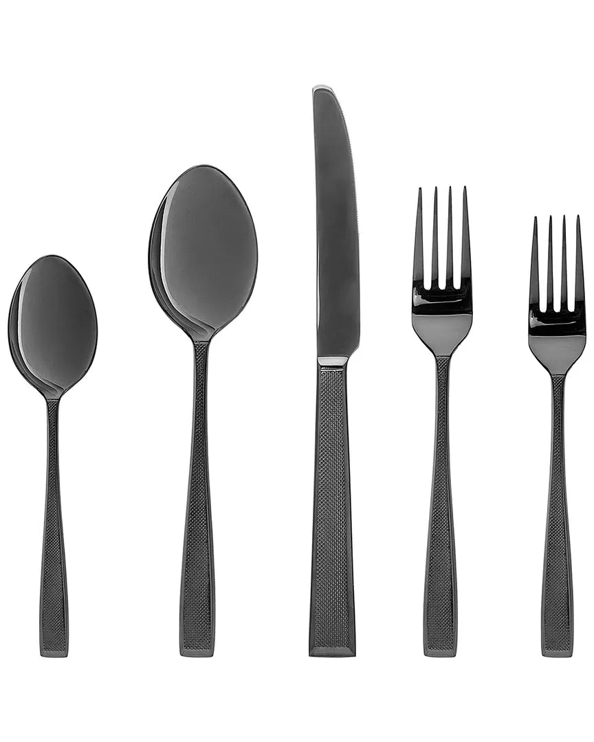 Ingot 20pc Flatware Set - Black, Stainless Steel image