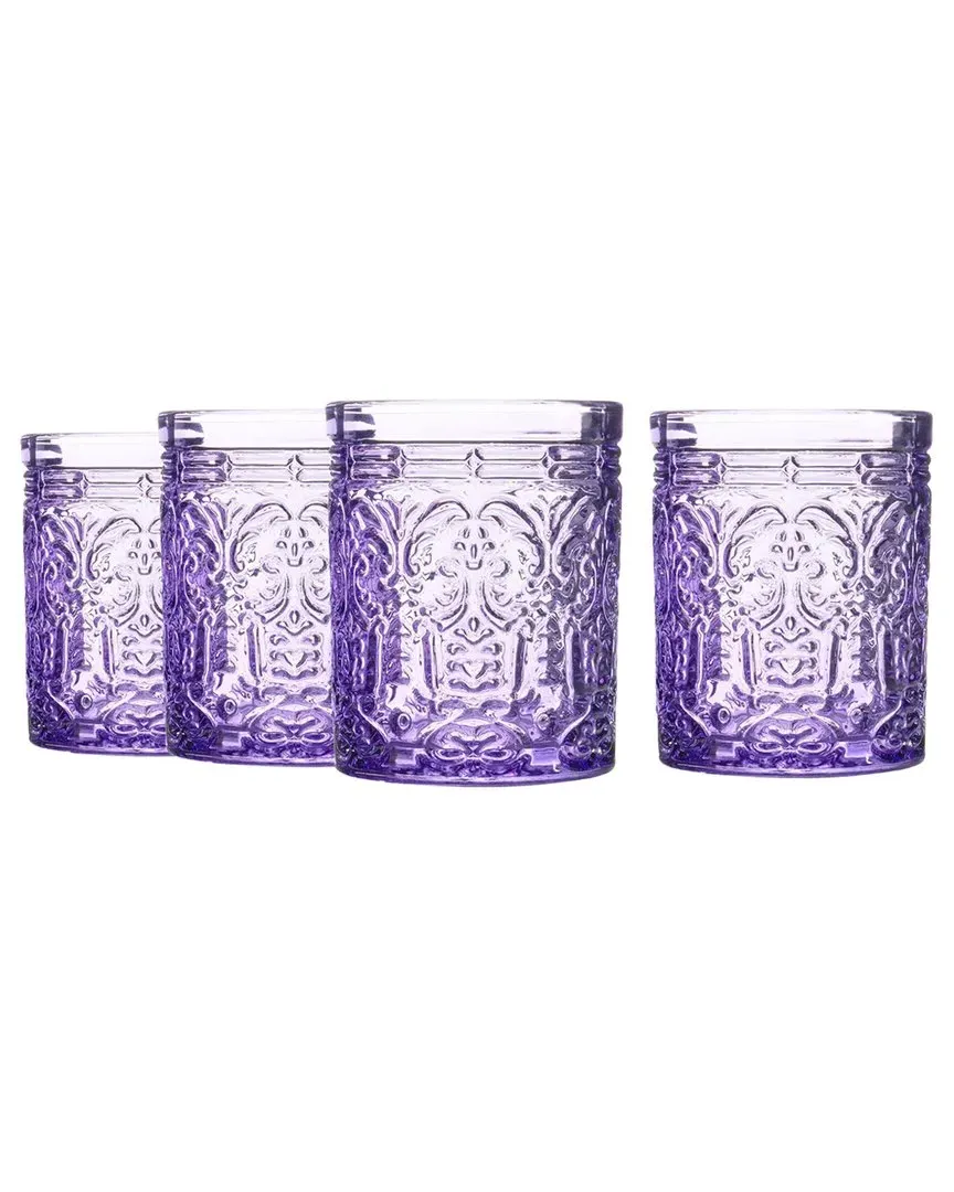 Jax Set of 4 Double Old Fashioned Glasses - Lavender
