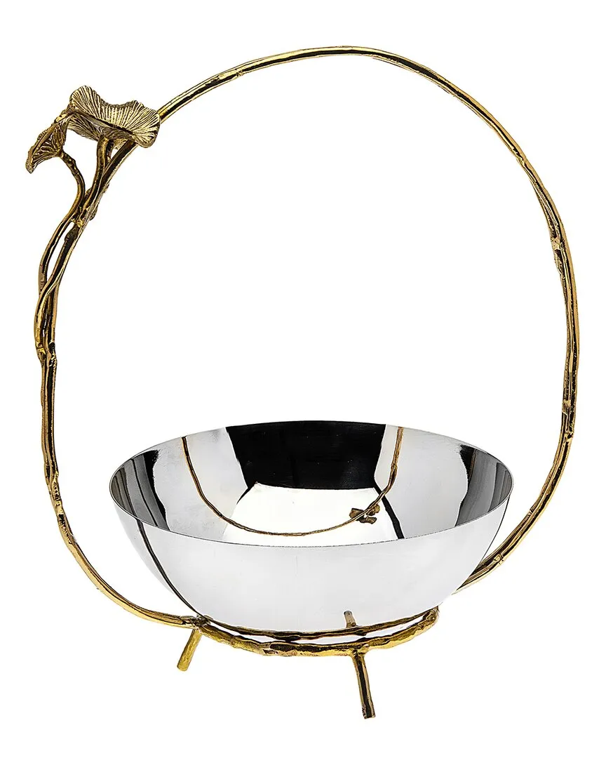 Mayfair Handled Nut Bowl - Brass, Stainless Steel