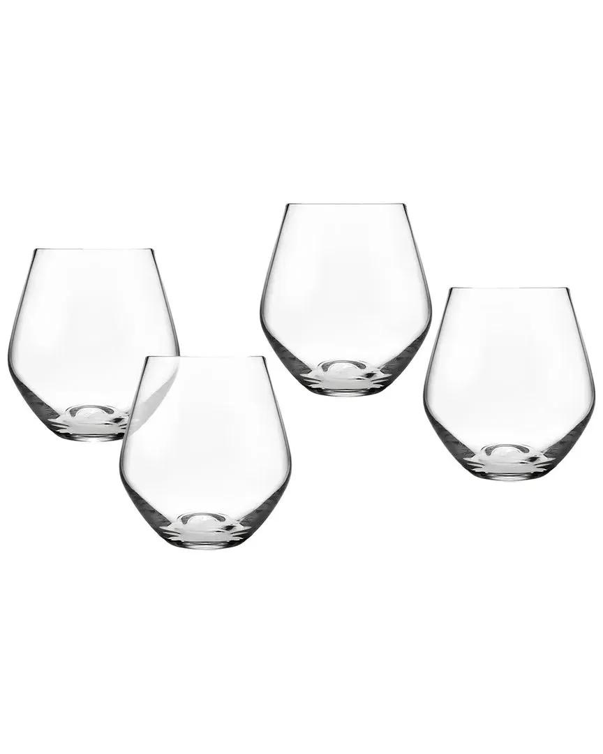 Set of 4 Pavilion Stemless Wine Glasses - Clear image