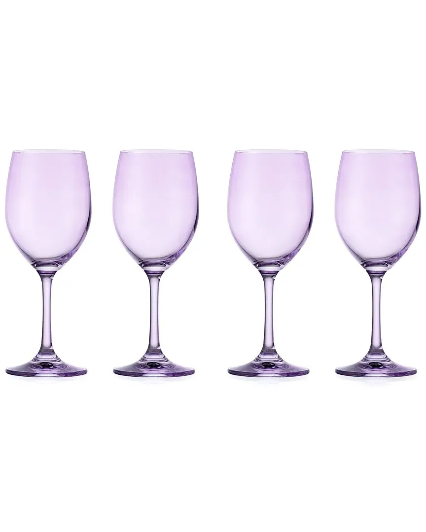 Veneto Set of 4 White Wine Glasses - Amethyst, Crystal image