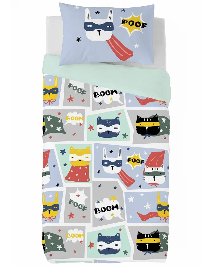 Boom Twin Duvet Cover Set - Multicolor, Cotton image