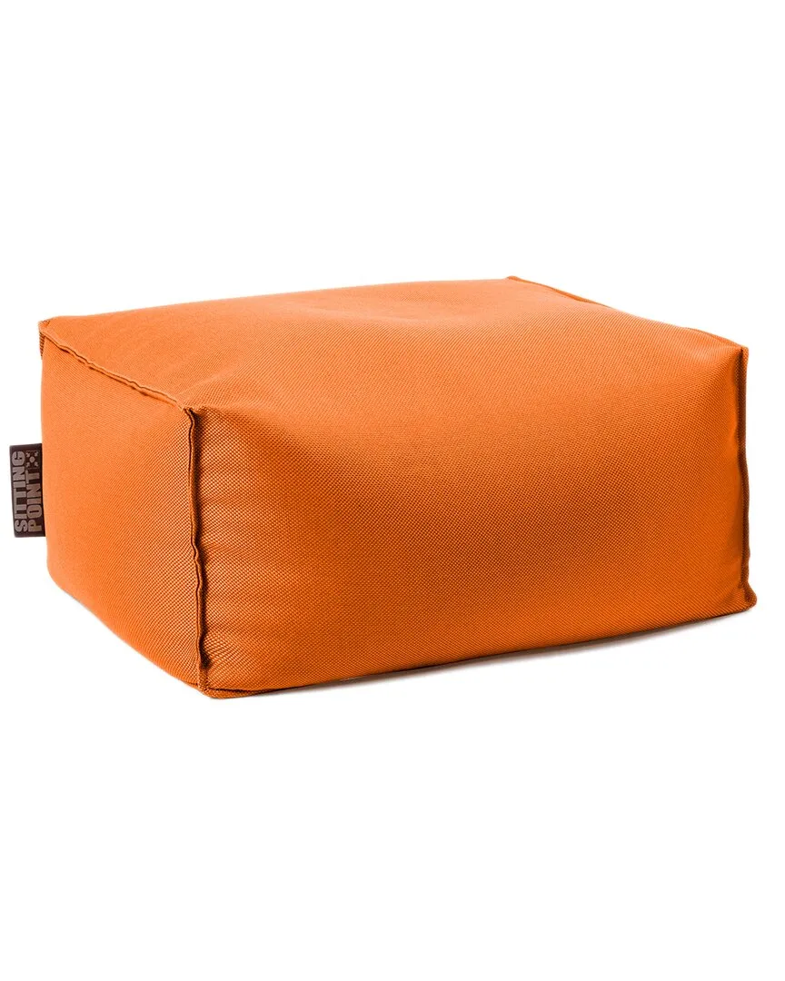 Chamonix Outdoor Ottoman Pouf - Orange, Olefin