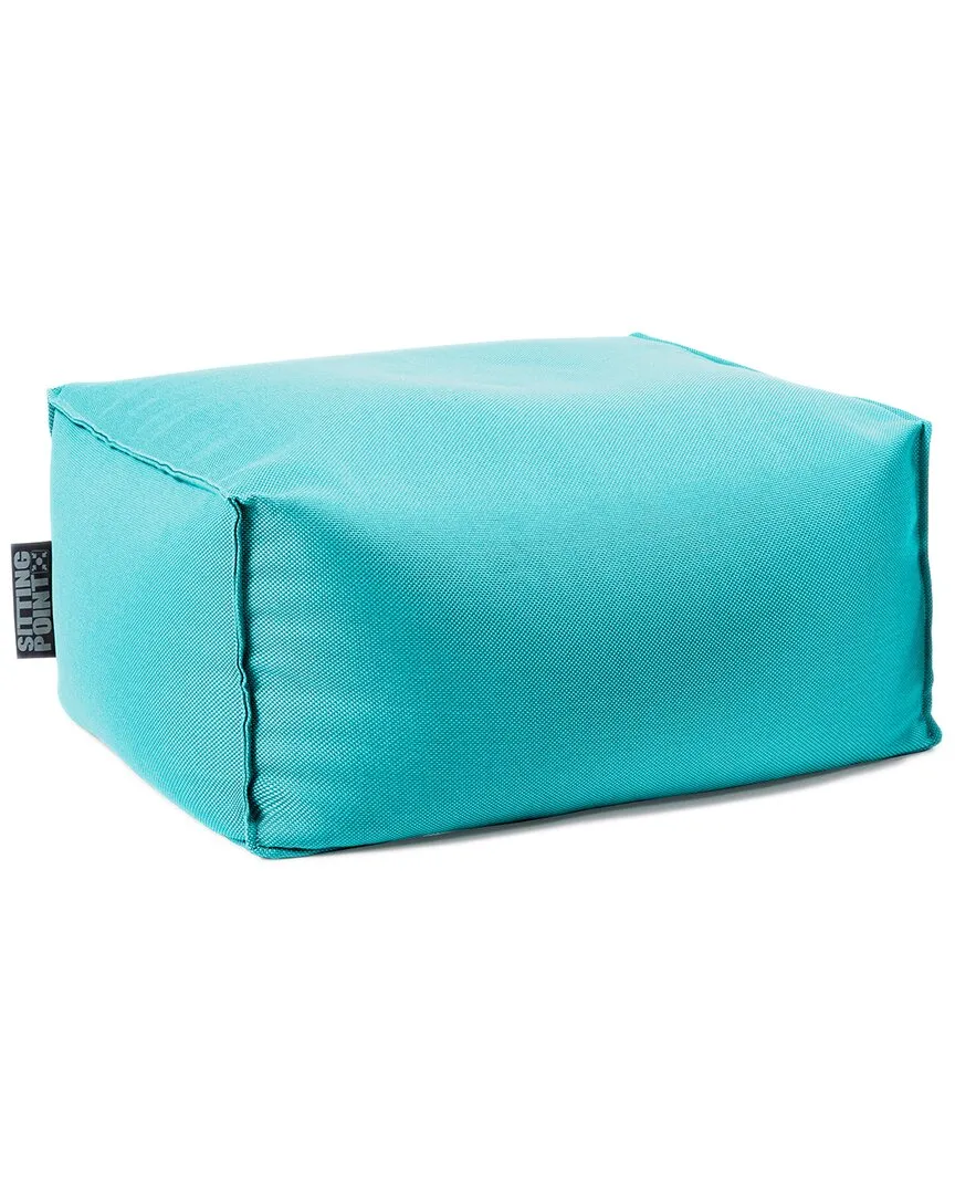 Chamonix Outdoor Ottoman Pouf - Peacock, Olefin