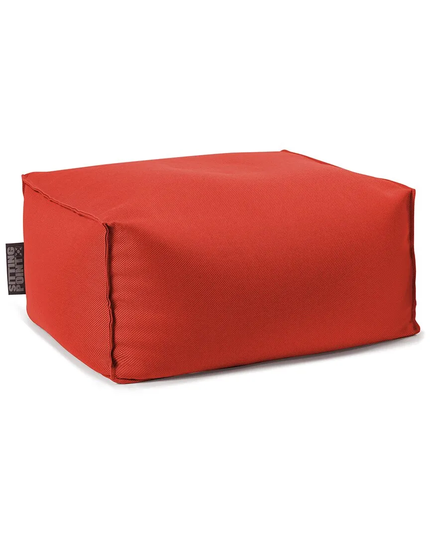 Chamonix Outdoor Ottoman Pouf - Red, Olefin