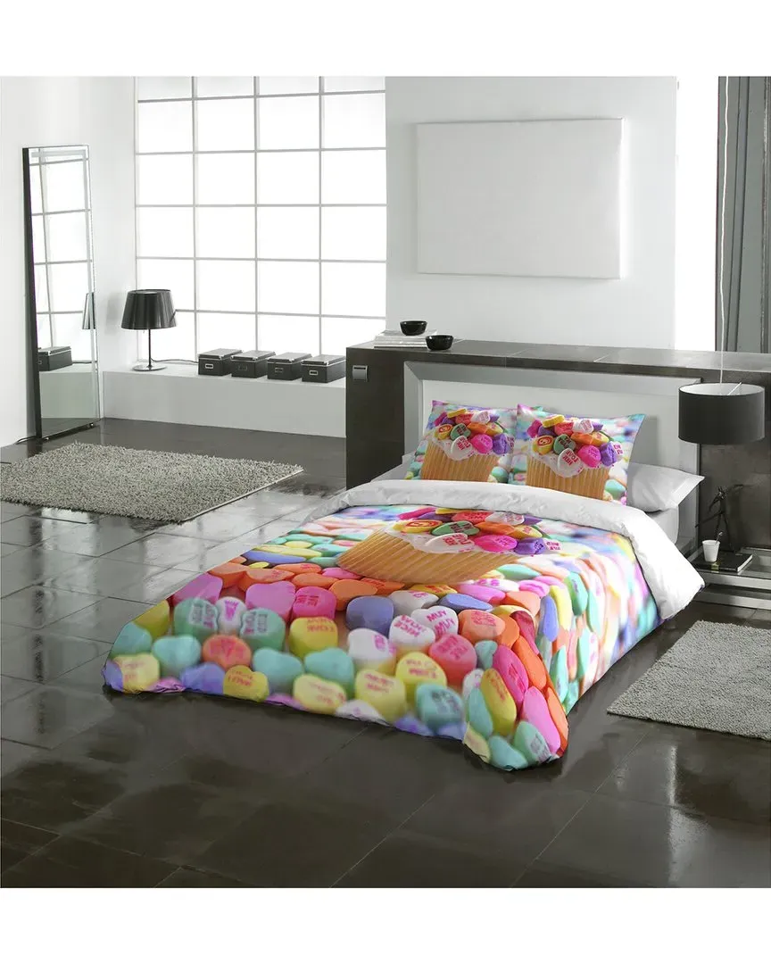 Cupcake Twin Duvet Cover Set - Pink, Cotton