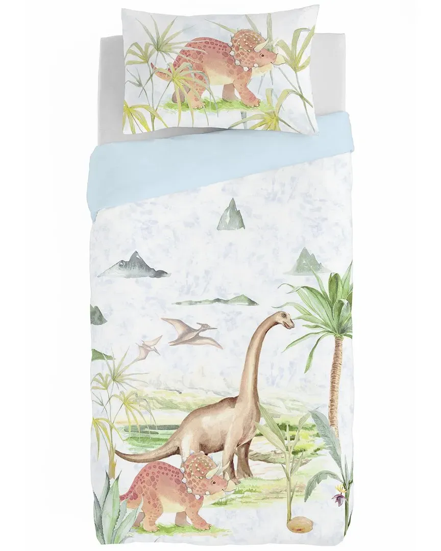 Dinosaur Twin Duvet Cover Set - Multicolor, Cotton