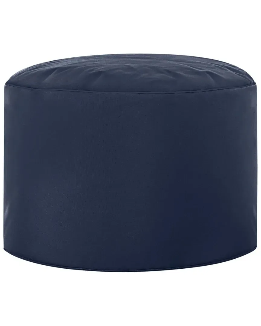 Dotcom Brava Pouf Ottoman - Navy, Oxford Fabric