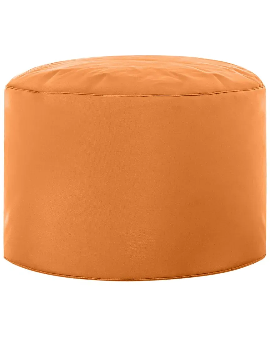 Dotcom Brava Pouf Ottoman - Orange, Oxford Fabric