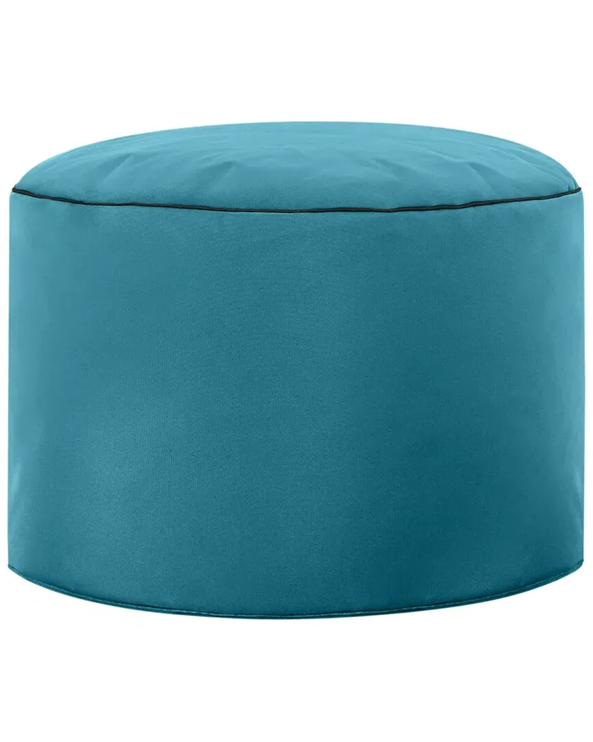 Dotcom Brava Pouf Ottoman - Turquoise, Oxford Fabric