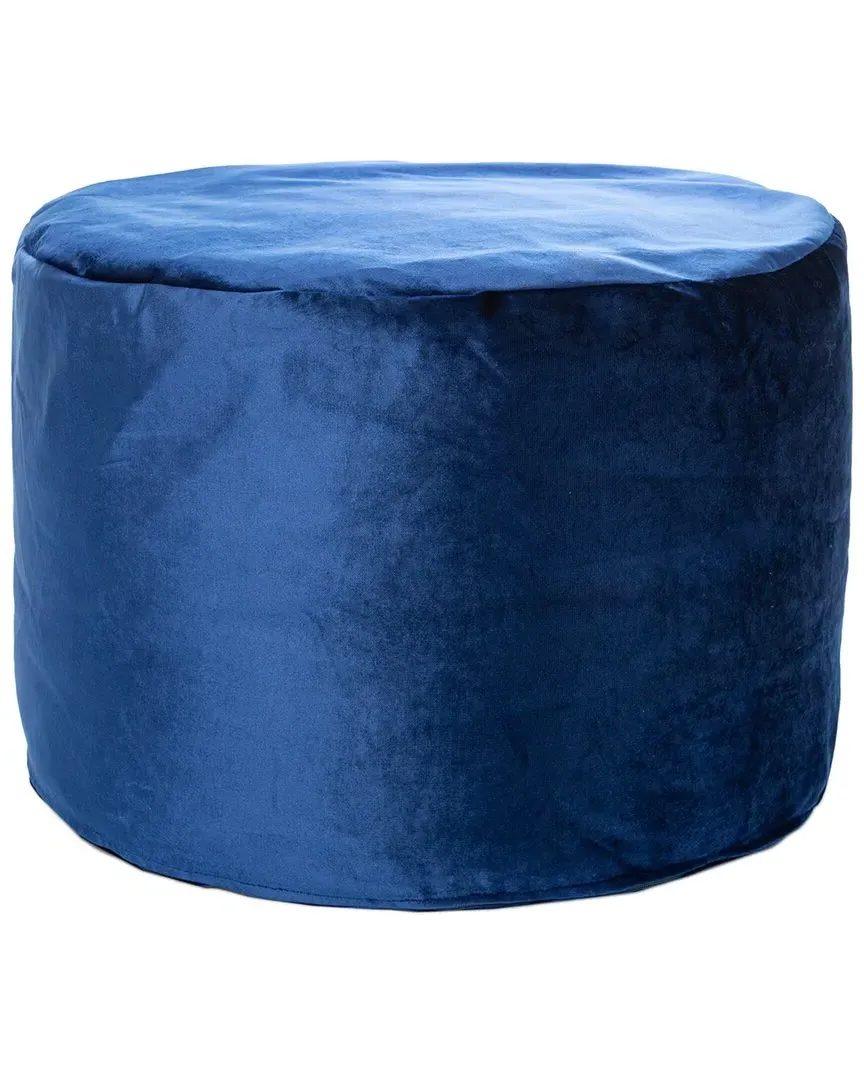 Eclipse Velvet Pouf - Blue image