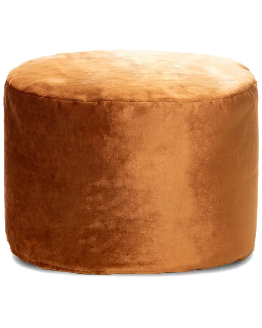 Eclipse Velvet Pouf - Copper